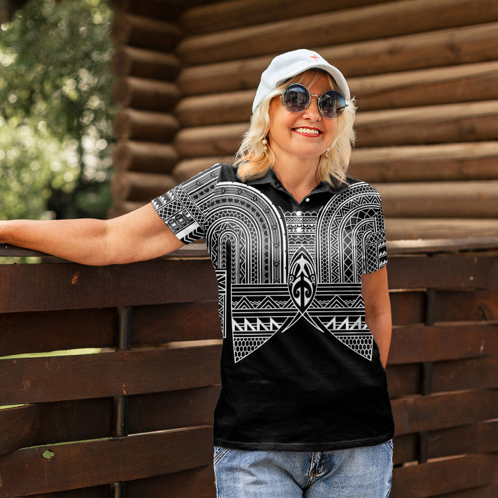 Philippines Igorot Tribal Inspired Women Polo Shirt Black Version