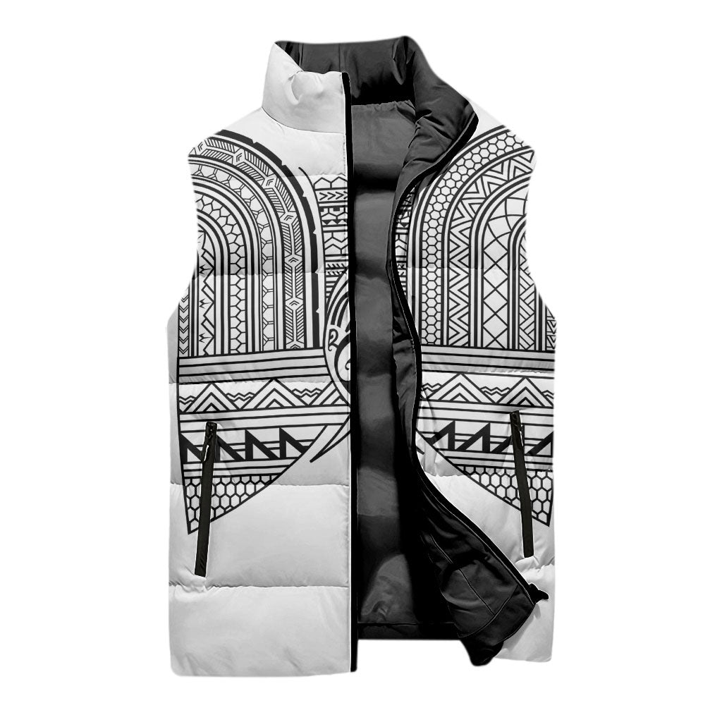 Philippines Igorot Tribal Inspired Sleeveless Puffer Jacket White Version