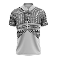 Philippines Igorot Tribal Inspired Zipper Polo Shirt White Version