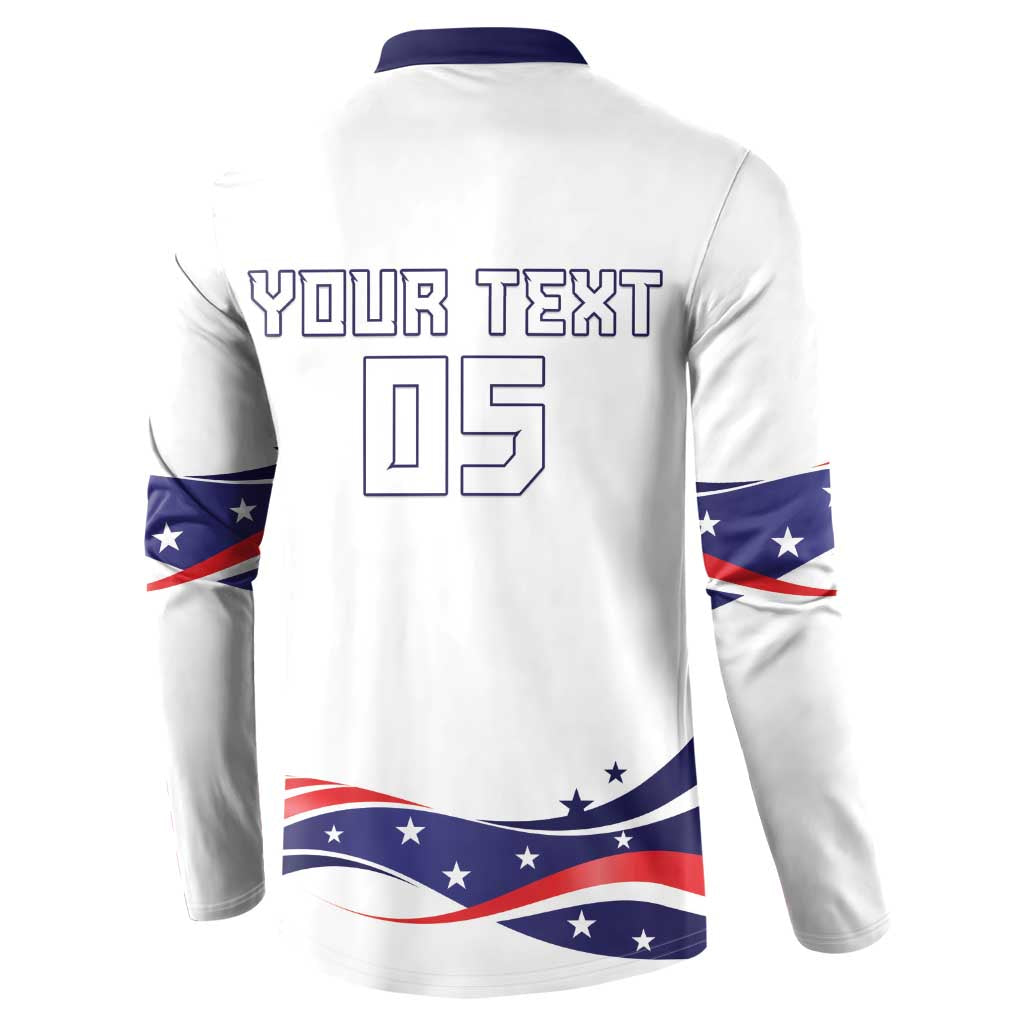 Custom USA 2024 Button Sweatshirt Summer Sport Go United States LT05 - Wonder Print Shop