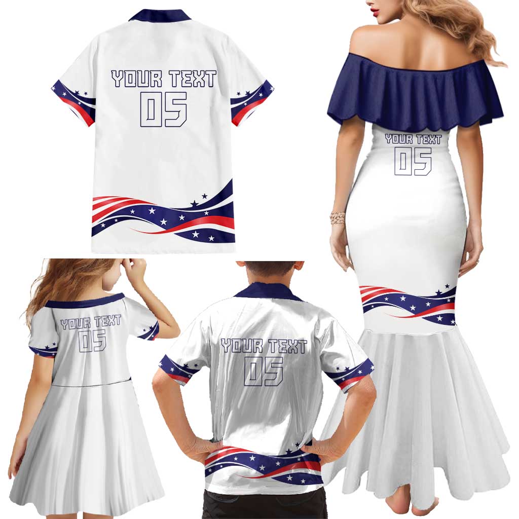 Custom USA 2024 Family Matching Mermaid Dress and Hawaiian Shirt Summer Sport Go United States LT05 - Wonder Print Shop