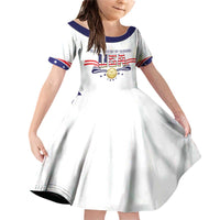 Custom USA 2024 Family Matching Off Shoulder Short Dress and Hawaiian Shirt Summer Sport Go United States LT05 - Wonder Print Shop