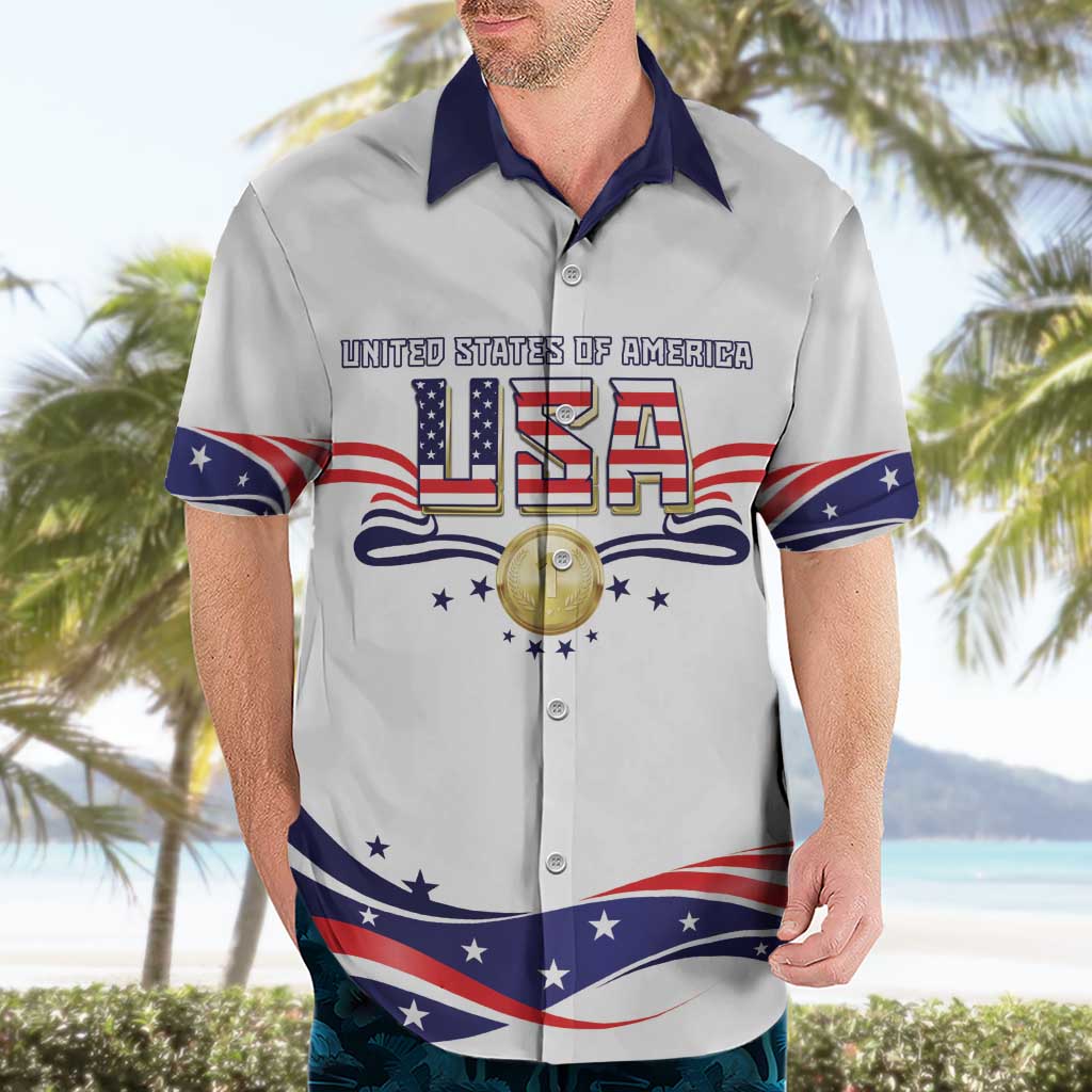 Custom USA 2024 Hawaiian Shirt Summer Sport Go United States LT05 - Wonder Print Shop