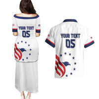 Custom USA 2024 Paris Couples Matching Puletasi and Hawaiian Shirt United States Sport LT05 - Wonder Print Shop