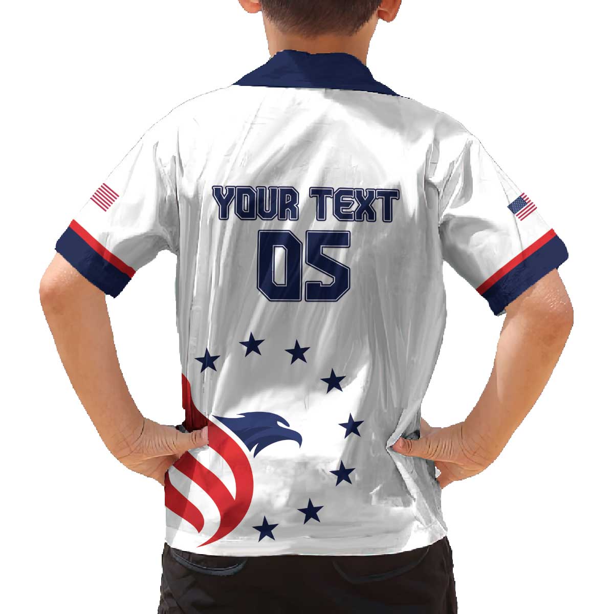 Custom USA 2024 Paris Family Matching Off The Shoulder Long Sleeve Dress and Hawaiian Shirt United States Sport LT05 - Wonder Print Shop