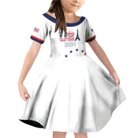 Custom USA 2024 Paris Family Matching Off Shoulder Short Dress and Hawaiian Shirt United States Sport LT05 - Wonder Print Shop