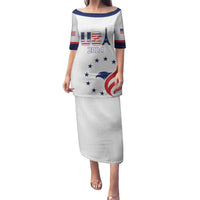 Custom USA 2024 Paris Family Matching Puletasi and Hawaiian Shirt United States Sport LT05 - Wonder Print Shop