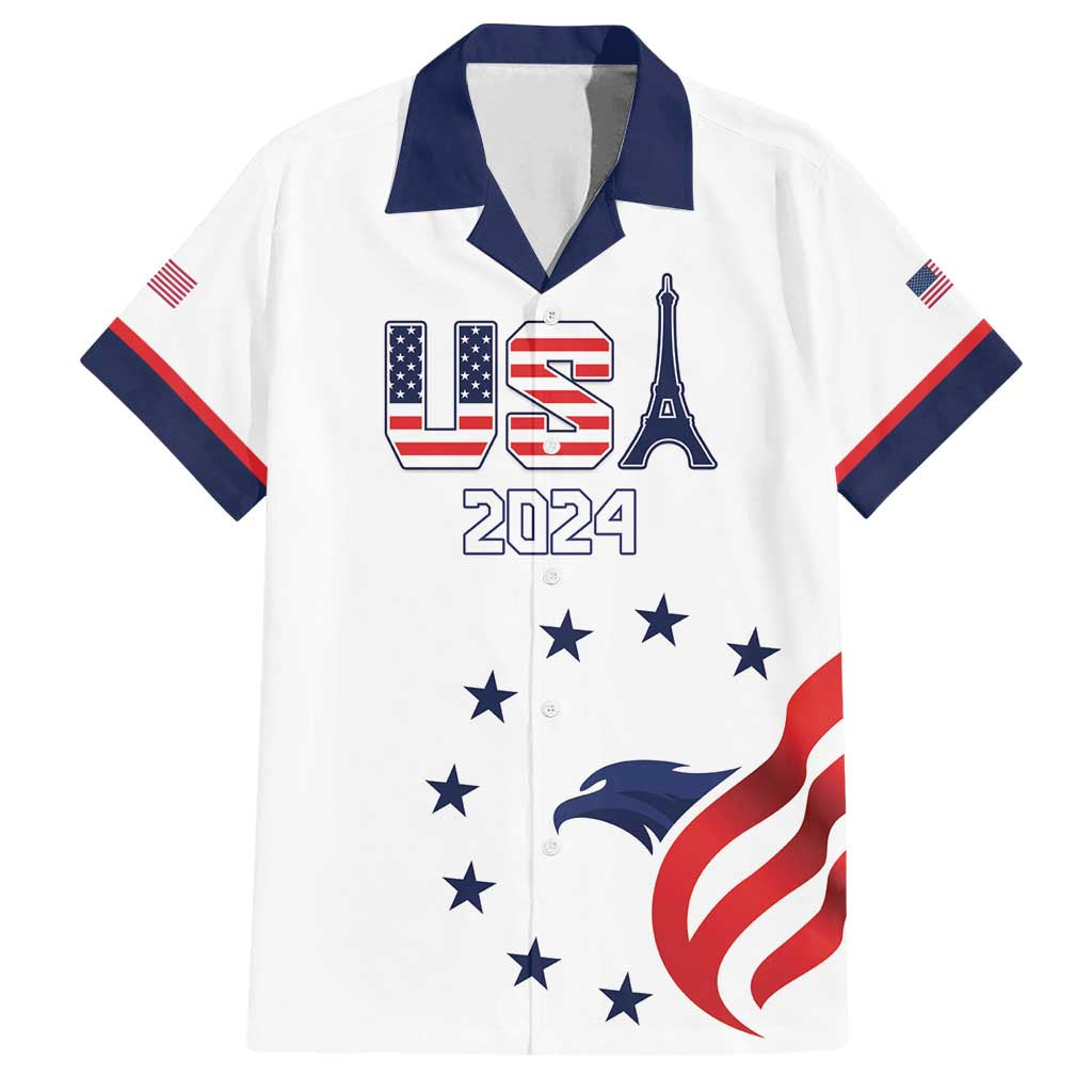 Custom USA 2024 Paris Family Matching Summer Maxi Dress and Hawaiian Shirt United States Sport LT05 - Wonder Print Shop