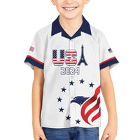 Custom USA 2024 Paris Family Matching Summer Maxi Dress and Hawaiian Shirt United States Sport LT05 - Wonder Print Shop