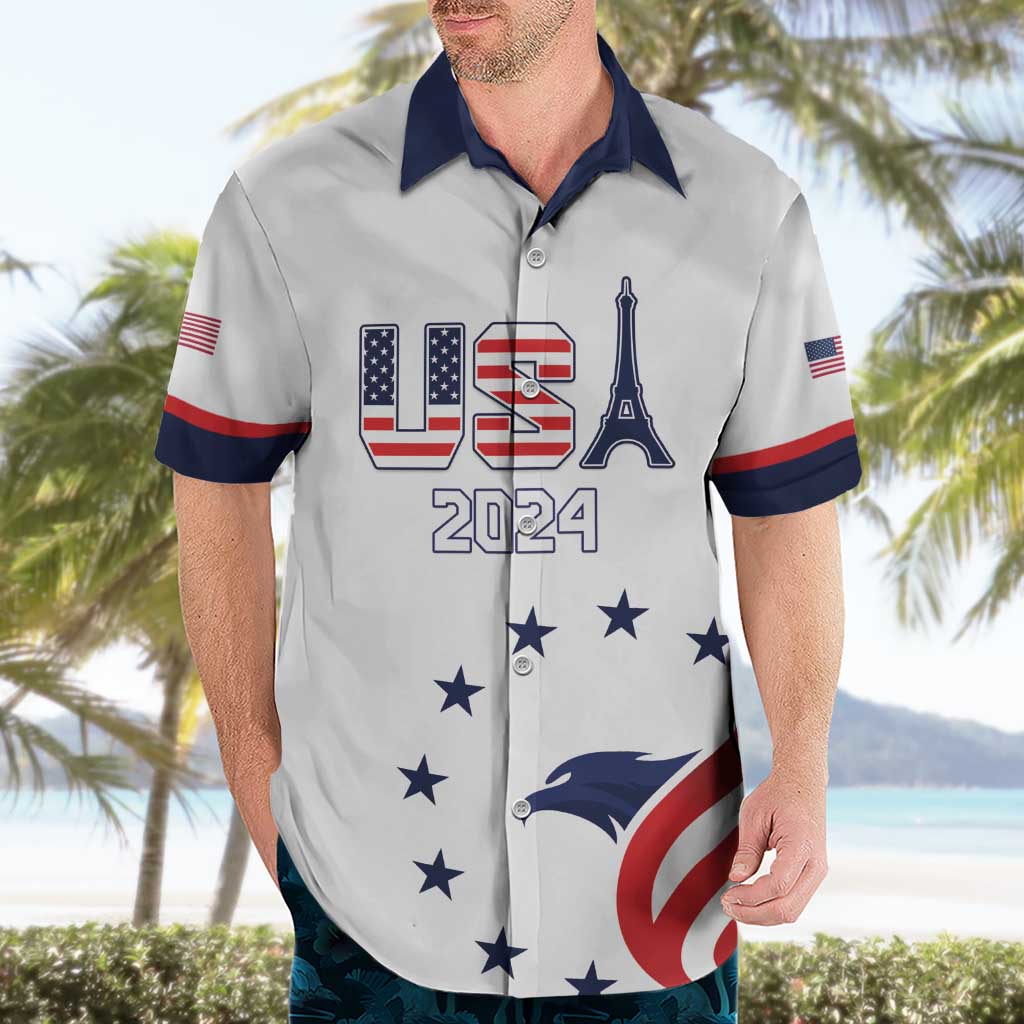 Custom USA 2024 Paris Hawaiian Shirt United States Sport LT05 - Wonder Print Shop