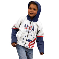 Custom USA 2024 Paris Kid Hoodie United States Sport LT05 - Wonder Print Shop