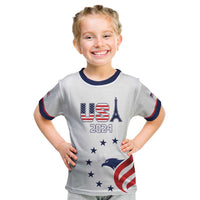 Custom USA 2024 Paris Kid T Shirt United States Sport LT05 - Wonder Print Shop