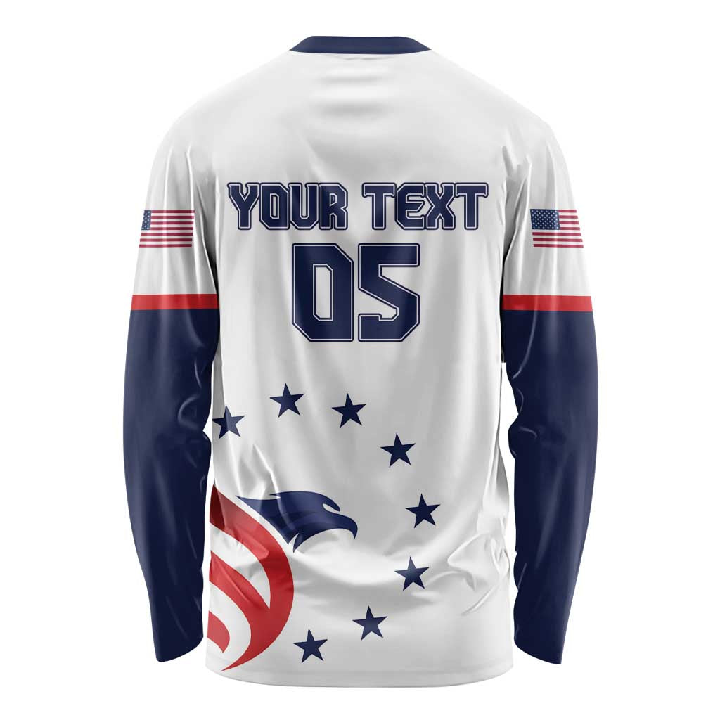 Custom USA 2024 Paris Long Sleeve Shirt United States Sport LT05 - Wonder Print Shop