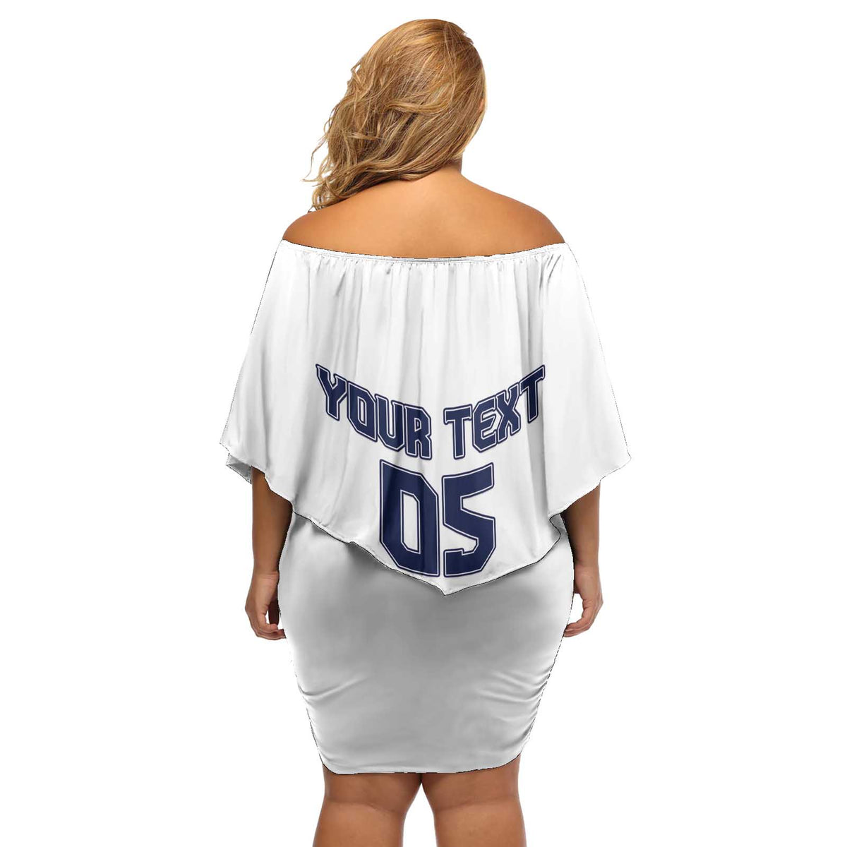 Custom USA 2024 Paris Off Shoulder Short Dress United States Sport LT05 - Wonder Print Shop