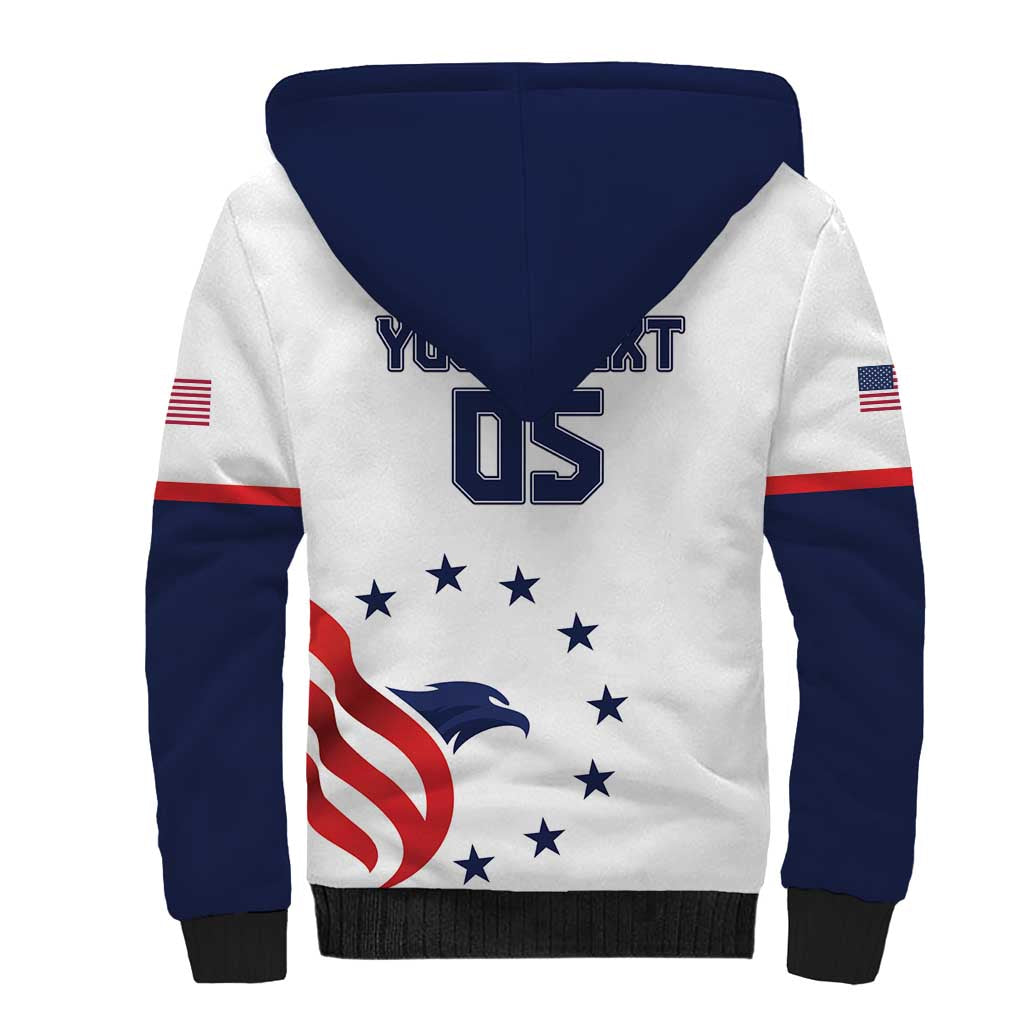 Custom USA 2024 Paris Sherpa Hoodie United States Sport LT05 - Wonder Print Shop
