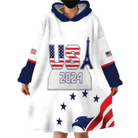 Custom USA 2024 Paris Wearable Blanket Hoodie United States Sport LT05 - Wonder Print Shop