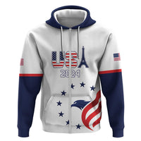 Custom USA 2024 Paris Zip Hoodie United States Sport LT05 - Wonder Print Shop