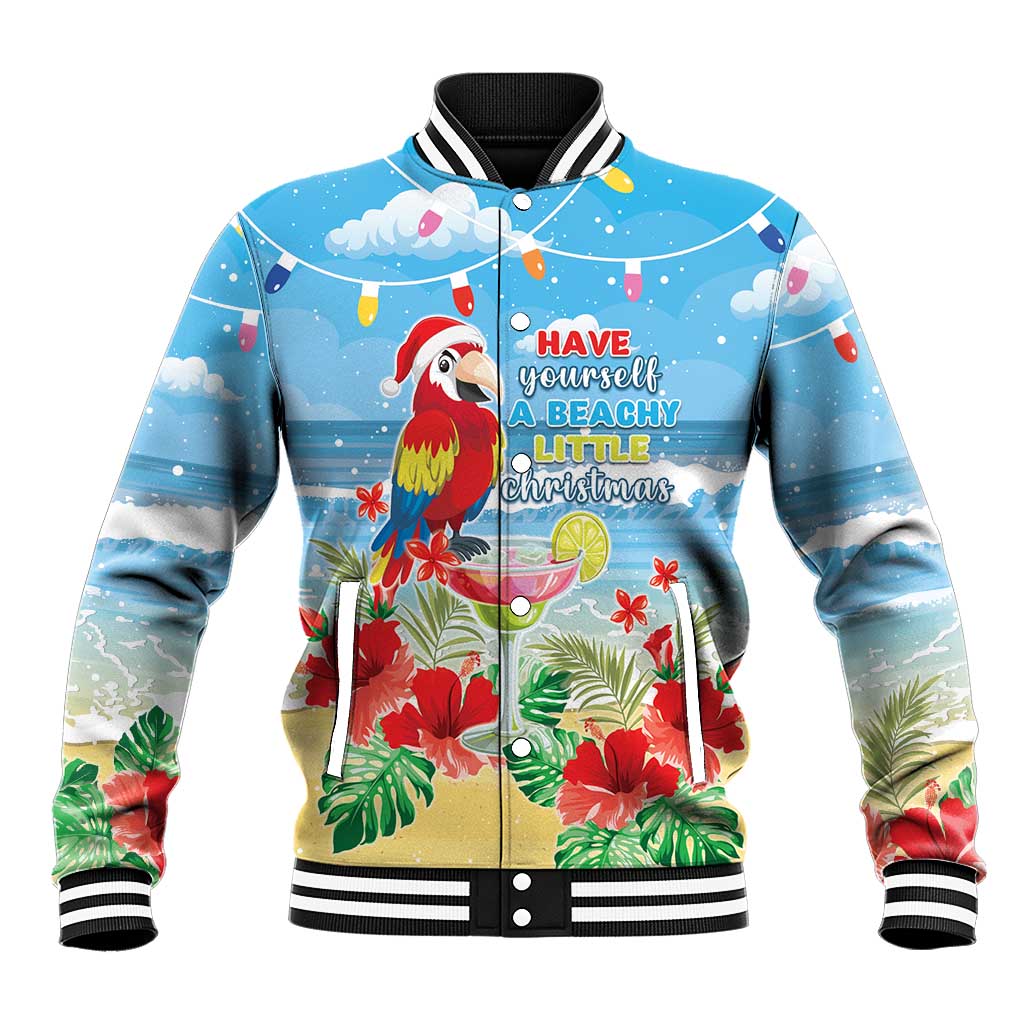 Hawaii Christmas Baseball Jacket Funny Macaw Parrot Tropical Vibe LT05 - Wonder Print Shop