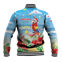 Hawaii Christmas Baseball Jacket Funny Macaw Parrot Tropical Vibe LT05 - Wonder Print Shop