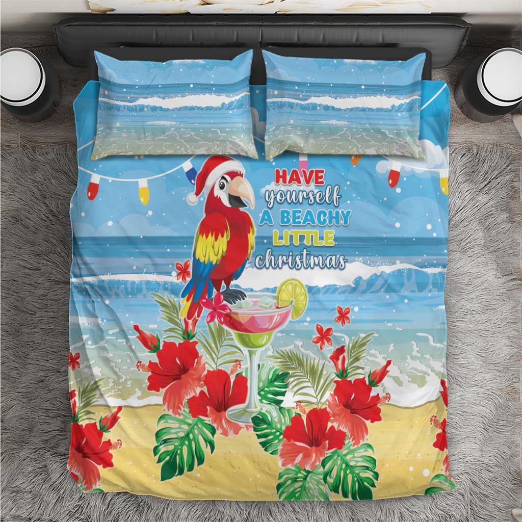 Hawaii Christmas Bedding Set Funny Macaw Parrot Tropical Vibe LT05 - Wonder Print Shop