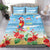 Hawaii Christmas Bedding Set Funny Macaw Parrot Tropical Vibe LT05 - Wonder Print Shop
