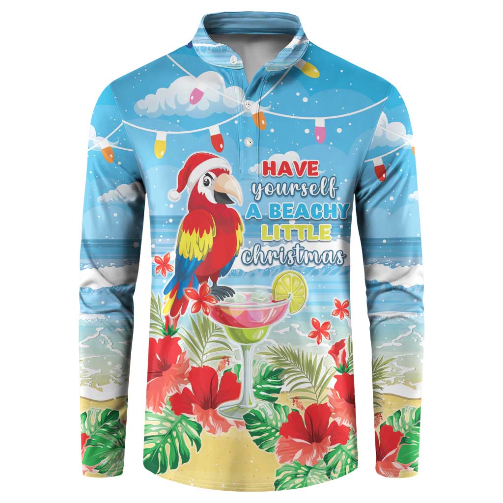 Hawaii Christmas Button Sweatshirt Funny Macaw Parrot Tropical Vibe LT05 - Wonder Print Shop