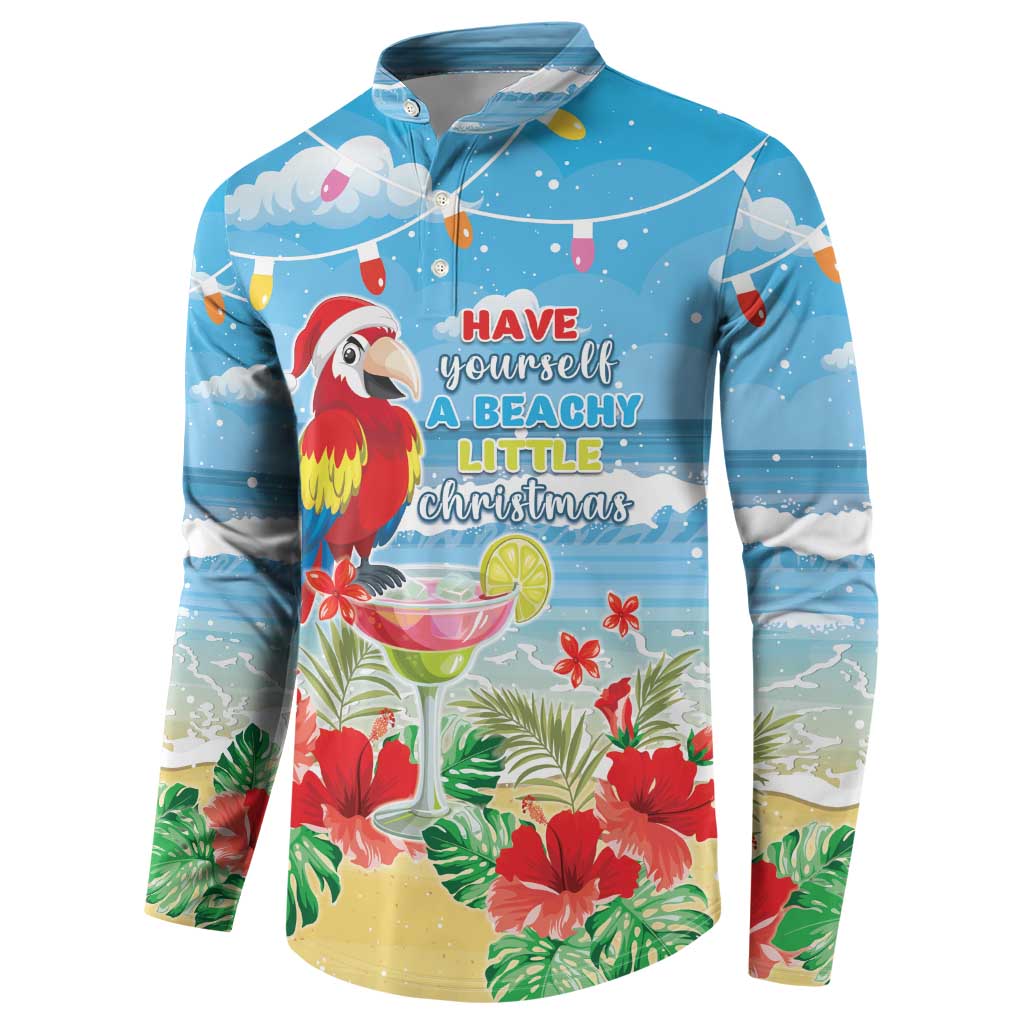 Hawaii Christmas Button Sweatshirt Funny Macaw Parrot Tropical Vibe LT05 - Wonder Print Shop