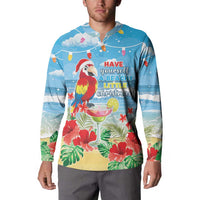 Hawaii Christmas Button Sweatshirt Funny Macaw Parrot Tropical Vibe LT05 - Wonder Print Shop