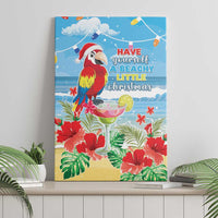 Hawaii Christmas Canvas Wall Art Funny Macaw Parrot Tropical Vibe LT05 - Wonder Print Shop