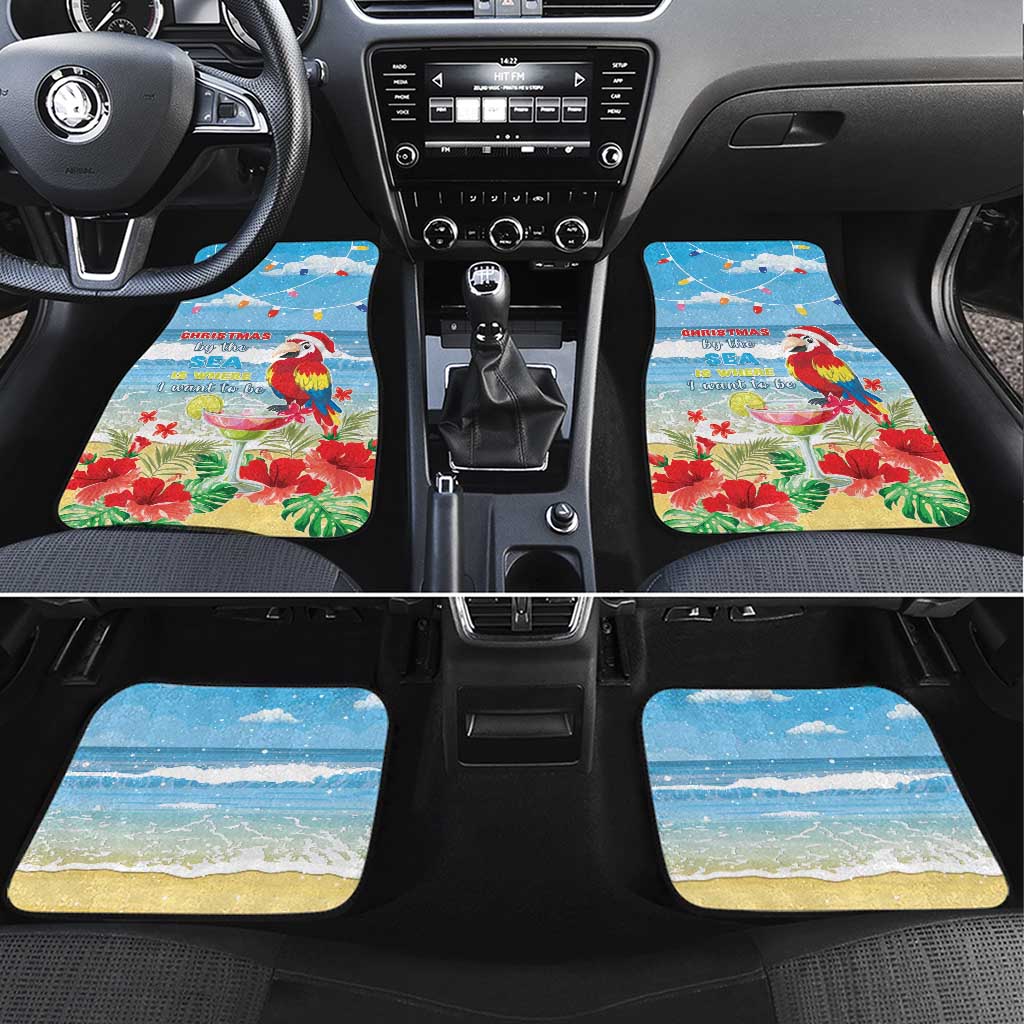 Hawaii Christmas Car Mats Funny Macaw Parrot Tropical Vibe LT05 - Wonder Print Shop