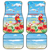 Hawaii Christmas Car Mats Funny Macaw Parrot Tropical Vibe LT05 - Wonder Print Shop