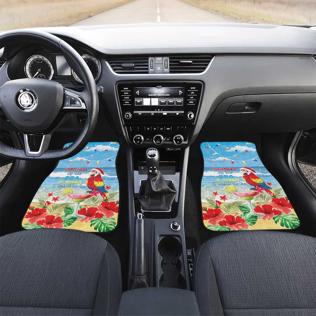 Hawaii Christmas Car Mats Funny Macaw Parrot Tropical Vibe LT05 - Wonder Print Shop