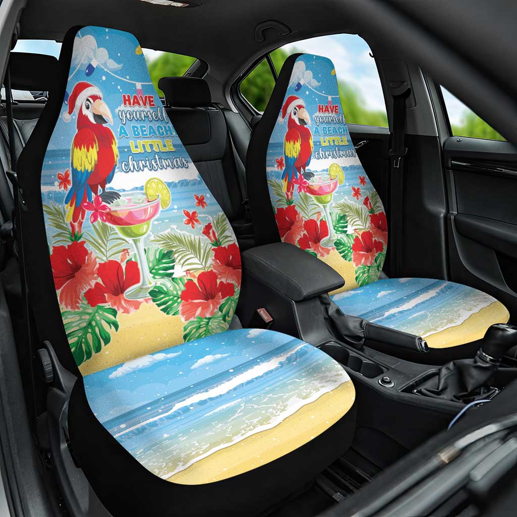 Hawaii Christmas Car Seat Cover Funny Macaw Parrot Tropical Vibe LT05 - Wonder Print Shop