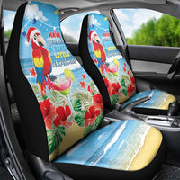 Hawaii Christmas Car Seat Cover Funny Macaw Parrot Tropical Vibe LT05 - Wonder Print Shop