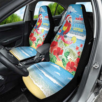 Hawaii Christmas Car Seat Cover Funny Macaw Parrot Tropical Vibe LT05 - Wonder Print Shop