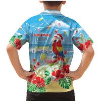 Hawaii Christmas Family Matching Mermaid Dress and Hawaiian Shirt Funny Macaw Parrot Tropical Vibe LT05 - Wonder Print Shop