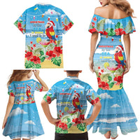 Hawaii Christmas Family Matching Mermaid Dress and Hawaiian Shirt Funny Macaw Parrot Tropical Vibe LT05 - Wonder Print Shop