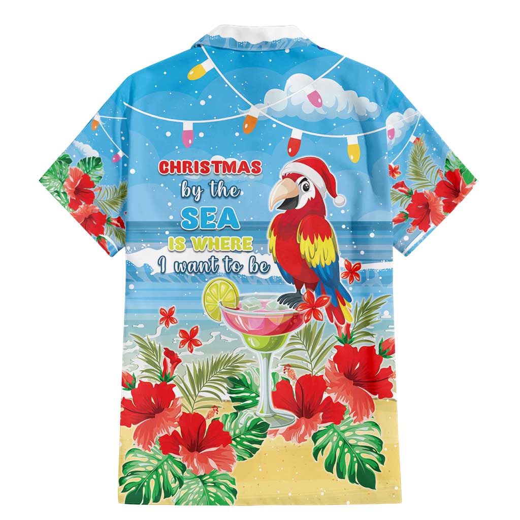 Hawaii Christmas Family Matching Mermaid Dress and Hawaiian Shirt Funny Macaw Parrot Tropical Vibe LT05 - Wonder Print Shop