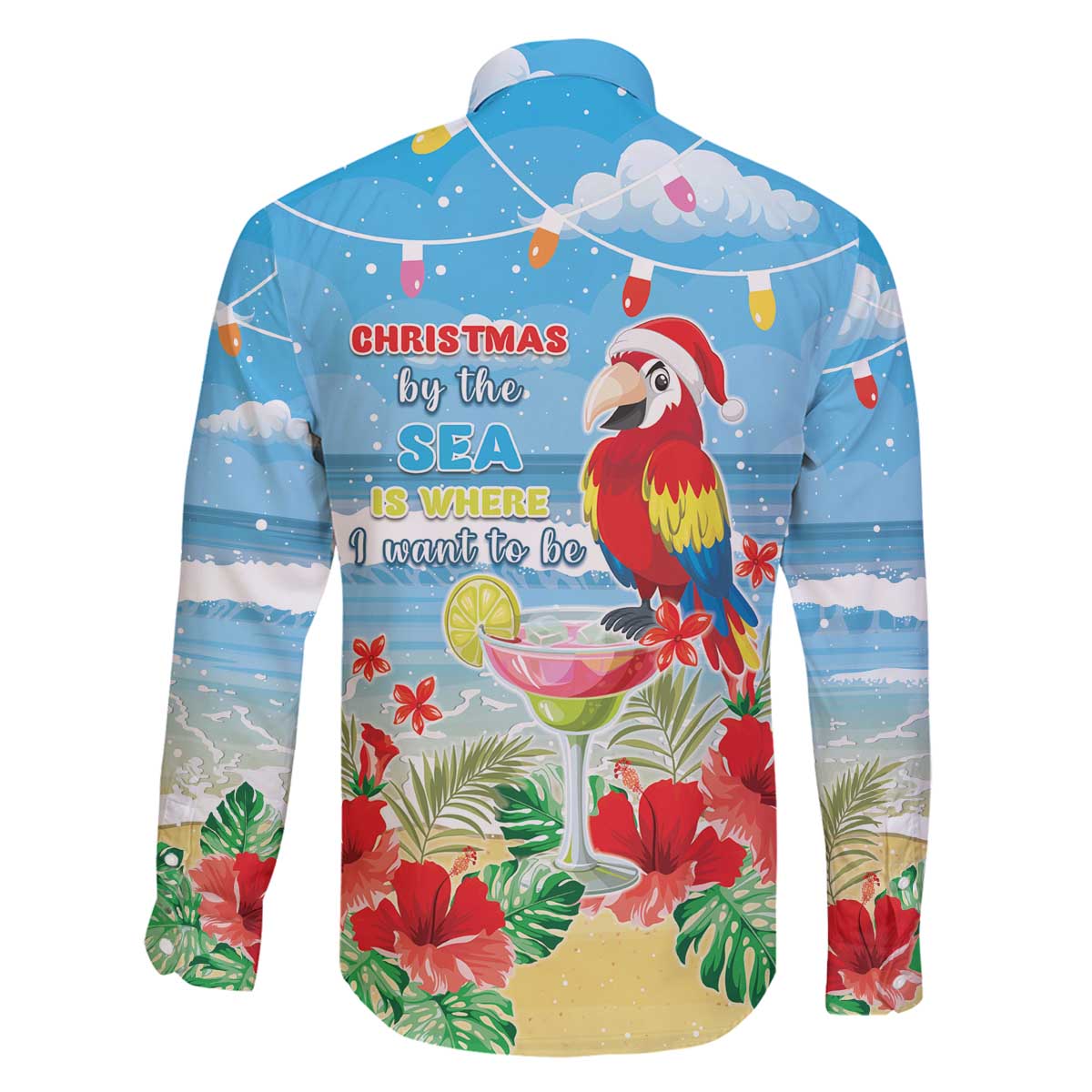 Hawaii Christmas Family Matching Off The Shoulder Long Sleeve Dress and Hawaiian Shirt Funny Macaw Parrot Tropical Vibe LT05 - Wonder Print Shop