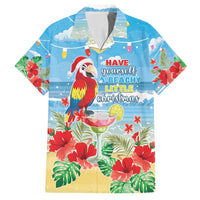 Hawaii Christmas Family Matching Off Shoulder Short Dress and Hawaiian Shirt Funny Macaw Parrot Tropical Vibe LT05 - Wonder Print Shop