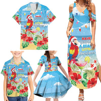 Hawaii Christmas Family Matching Summer Maxi Dress and Hawaiian Shirt Funny Macaw Parrot Tropical Vibe LT05 - Wonder Print Shop