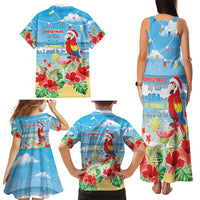 Hawaii Christmas Family Matching Tank Maxi Dress and Hawaiian Shirt Funny Macaw Parrot Tropical Vibe LT05 - Wonder Print Shop