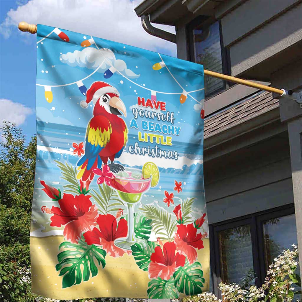 Hawaii Christmas Garden Flag Funny Macaw Parrot Tropical Vibe LT05 - Wonder Print Shop