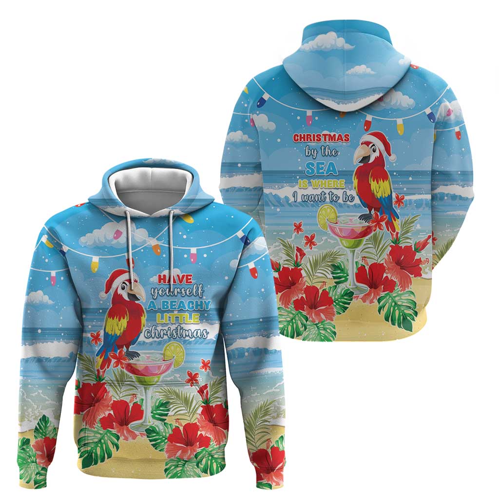 Hawaii Christmas Hoodie Funny Macaw Parrot Tropical Vibe LT05 - Wonder Print Shop