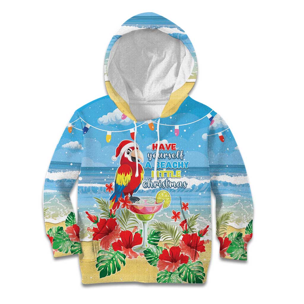 Hawaii Christmas Kid Hoodie Funny Macaw Parrot Tropical Vibe LT05 - Wonder Print Shop