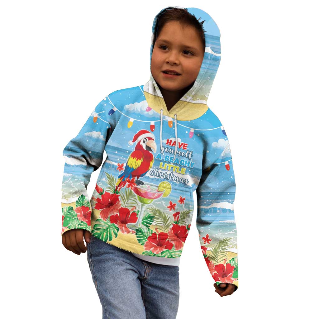 Hawaii Christmas Kid Hoodie Funny Macaw Parrot Tropical Vibe LT05 - Wonder Print Shop