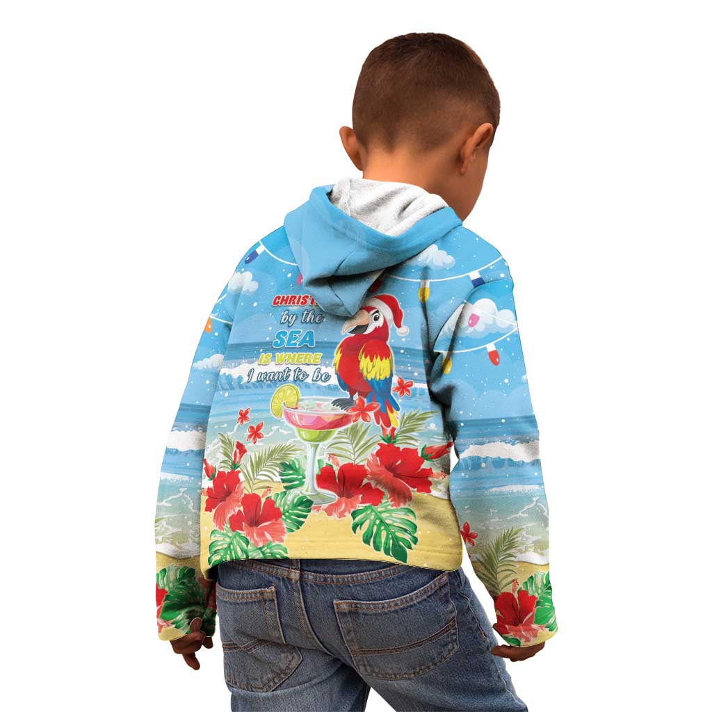 Hawaii Christmas Kid Hoodie Funny Macaw Parrot Tropical Vibe LT05 - Wonder Print Shop