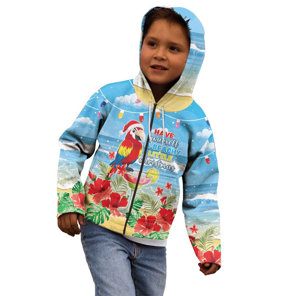 Hawaii Christmas Kid Hoodie Funny Macaw Parrot Tropical Vibe LT05 - Wonder Print Shop