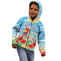 Hawaii Christmas Kid Hoodie Funny Macaw Parrot Tropical Vibe LT05 - Wonder Print Shop