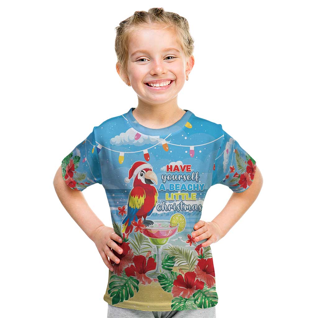 Hawaii Christmas Kid T Shirt Funny Macaw Parrot Tropical Vibe LT05 - Wonder Print Shop